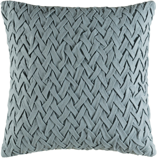 Surya Facade Dusty Sage Pillow Shell With Polyester Insert 22"H X 22"W