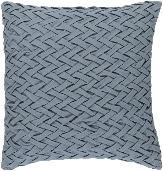 Surya Facade Slate Pillow Shell With Down Insert 22"H X 22"W