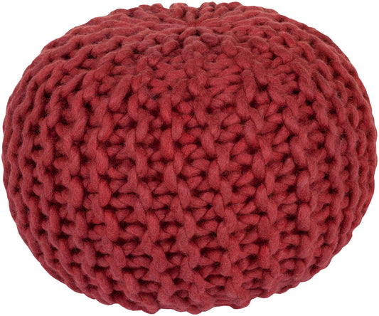 Surya Fargo Red Pouf 14"H X 20"W X 20"D