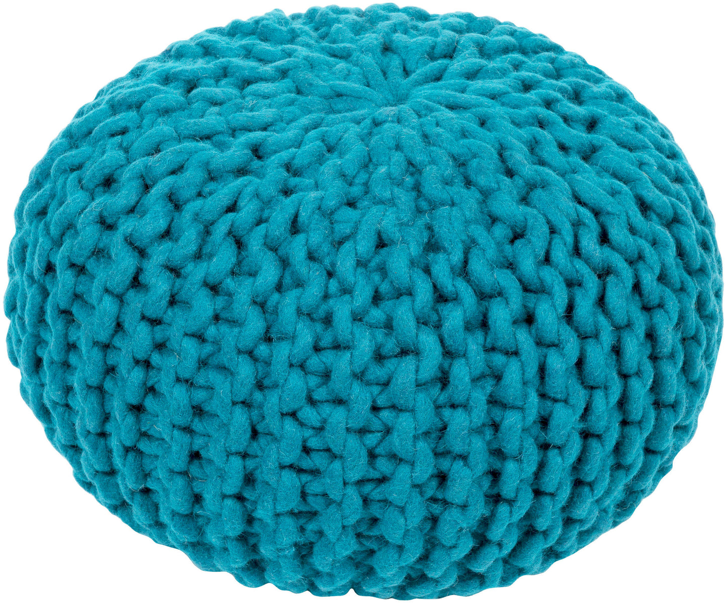 Surya Fargo Deep Teal Pouf 14"H X 20"W X 20"D