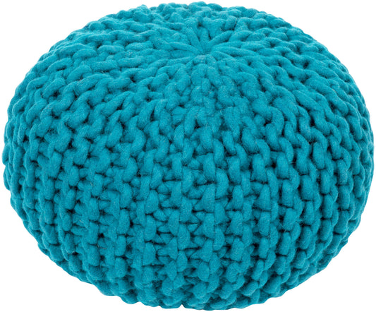 Surya Fargo Deep Teal Pouf 14"H X 20"W X 20"D