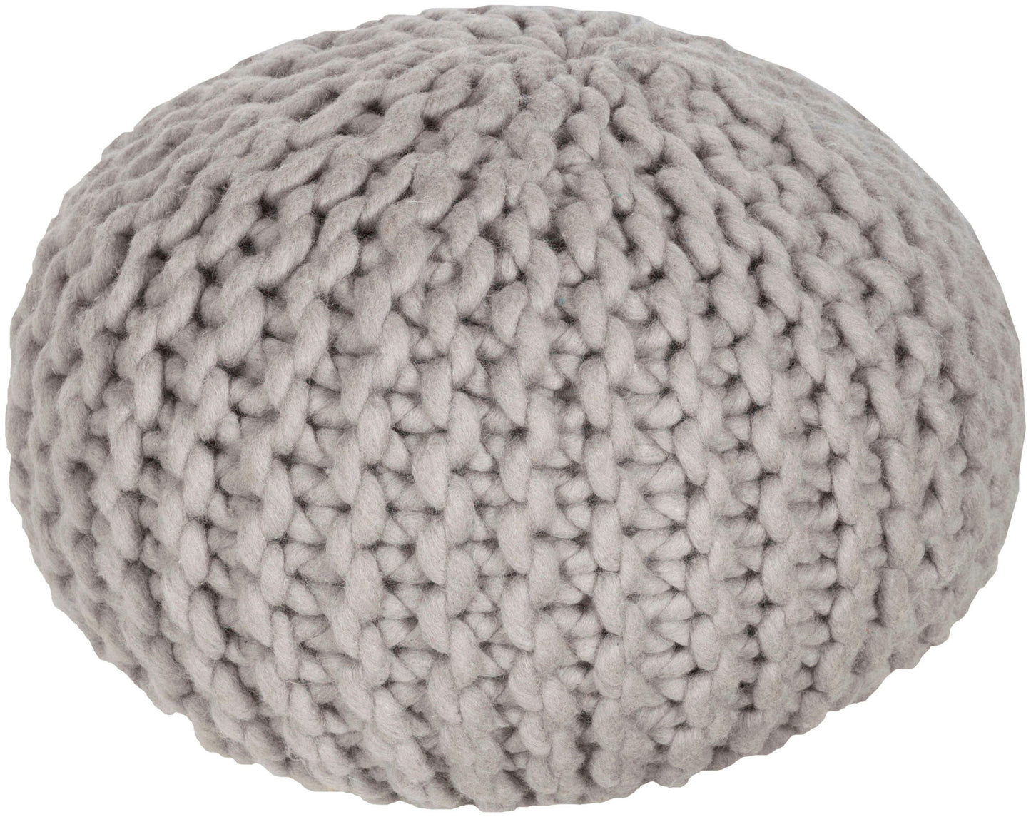 Surya Fargo Gray Pouf 14"H X 20"W X 20"D