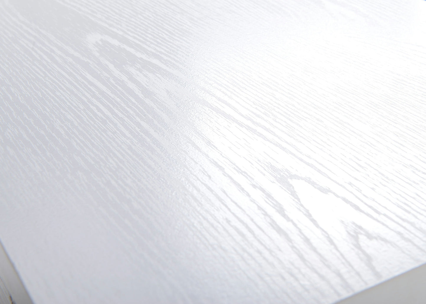 Painted White Finish TV Stand With Fireplace