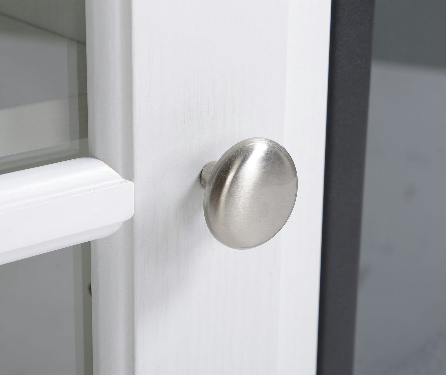 Painted White Finish TV Stand With Fireplace