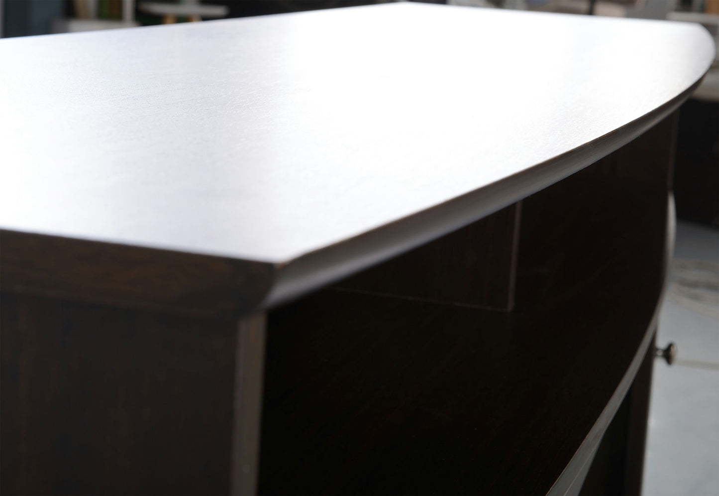 Wilson Oak Finish TV Stand With Electric Fireplace