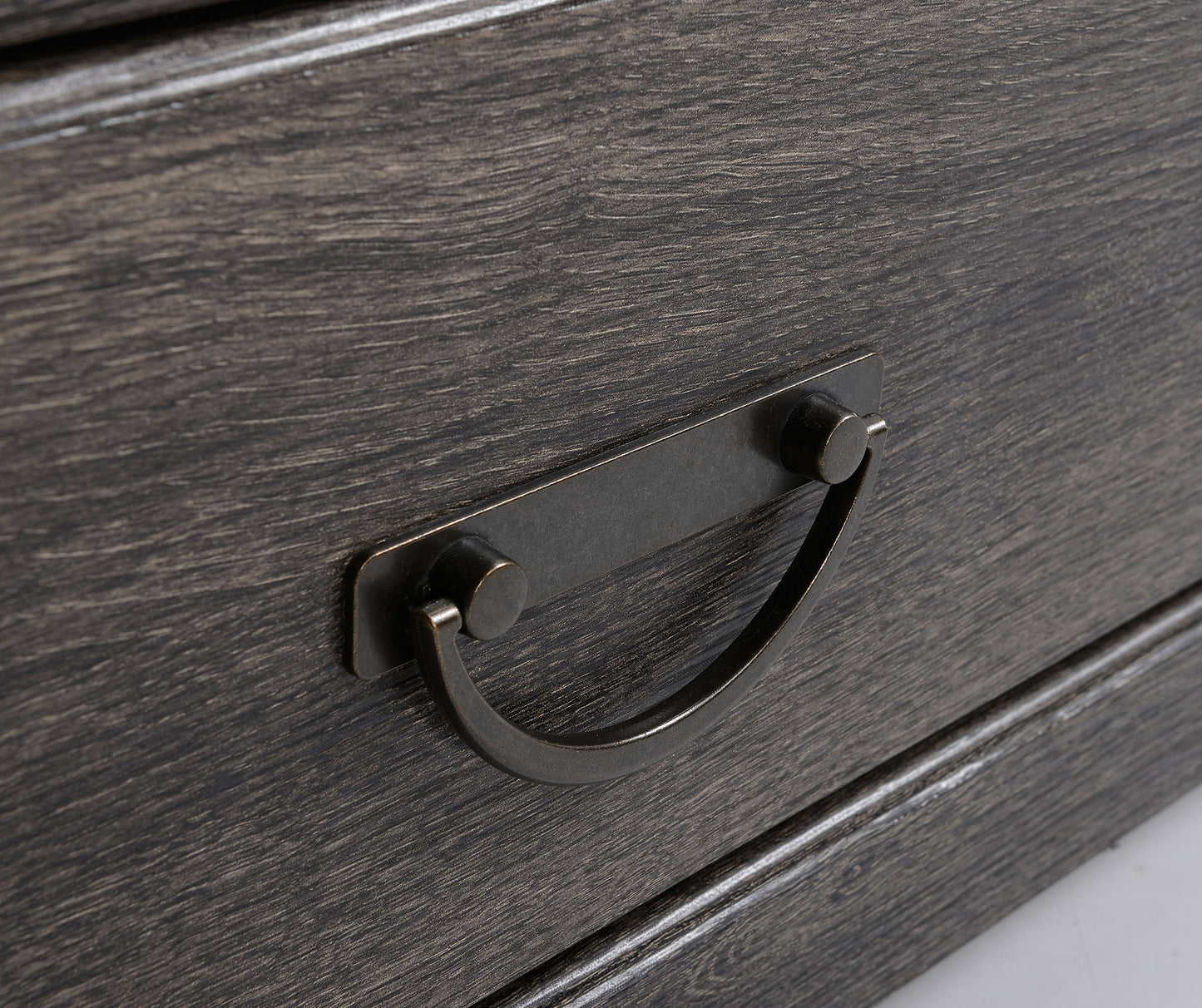 Weathered Oak TV Stand with Fireplace