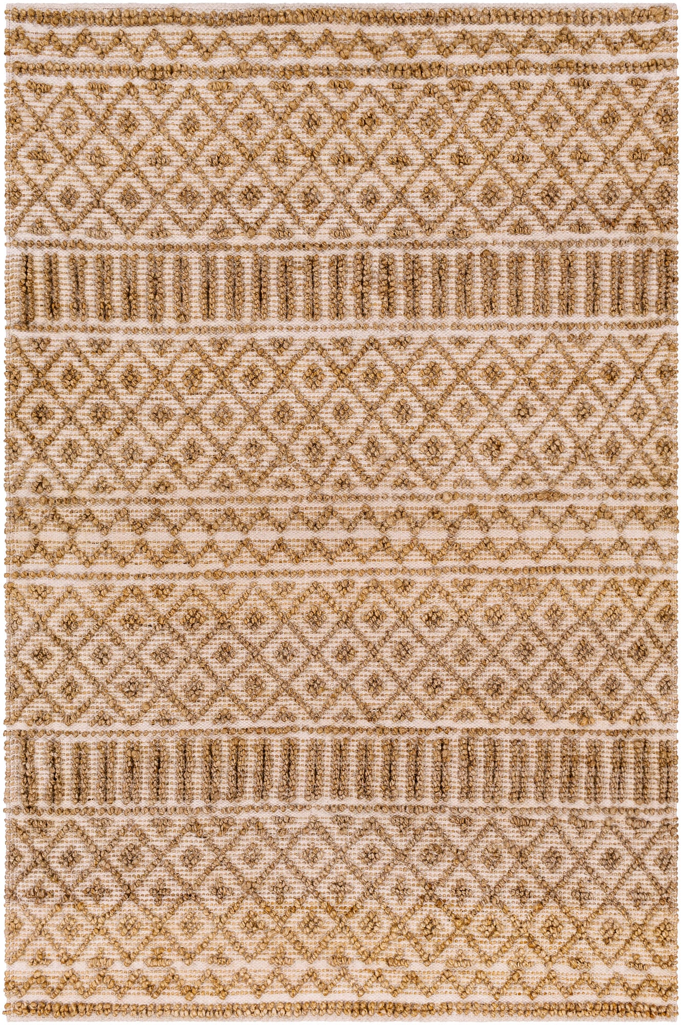 Surya Farmhouse Naturals Light Brown Rug 6' X 9'