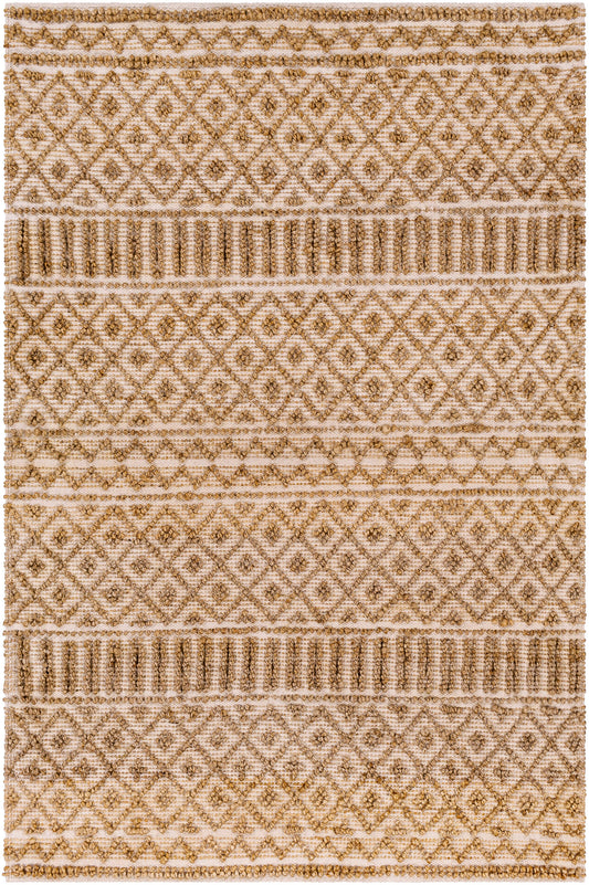 Surya Farmhouse Naturals Light Brown Rug 6' X 9'