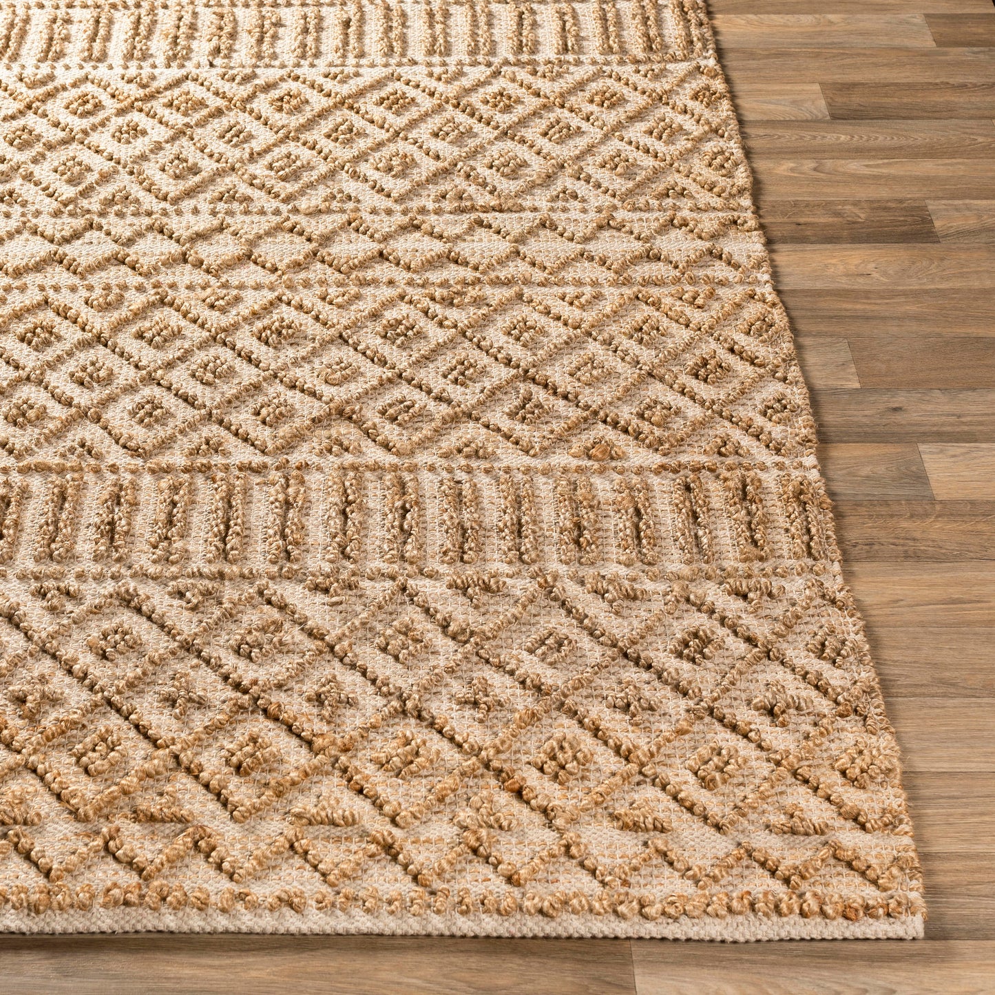 Surya Farmhouse Naturals Light Brown Rug 6' X 9'