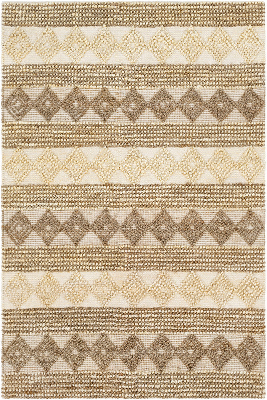 Surya Farmhouse Naturals Light Brown Rug 2' X 3'