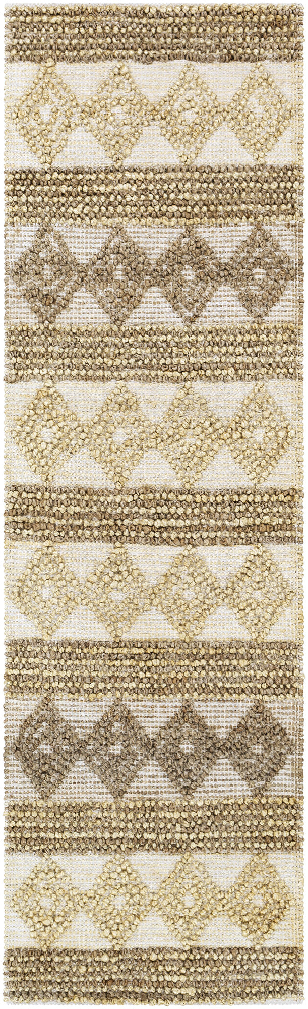 Surya Farmhouse Naturals Light Brown Rug 2'6" X 8'