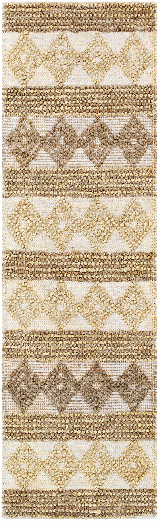 Surya Farmhouse Naturals Light Brown Rug 2'6" X 8'