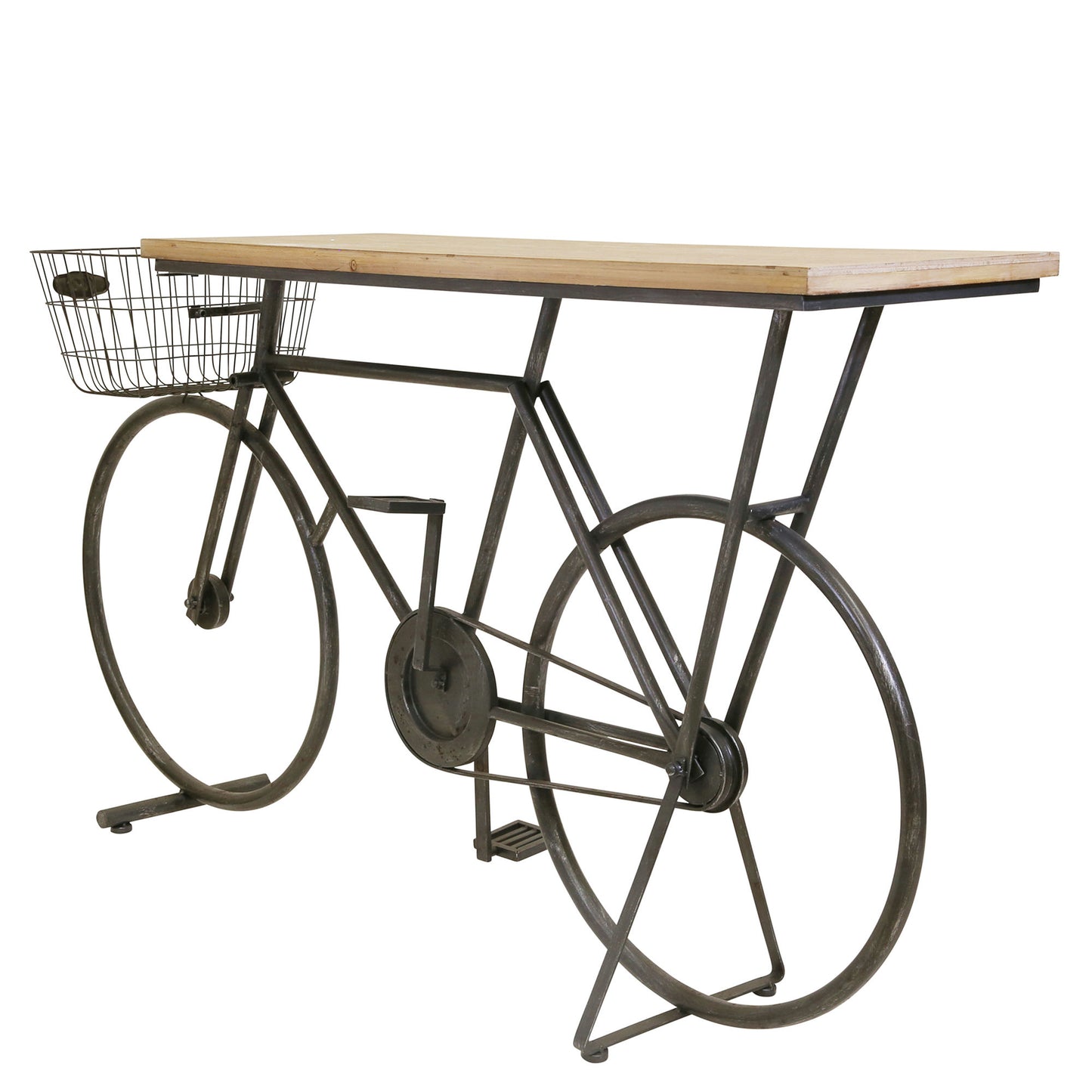 Bicycle Console Table, Charcoal