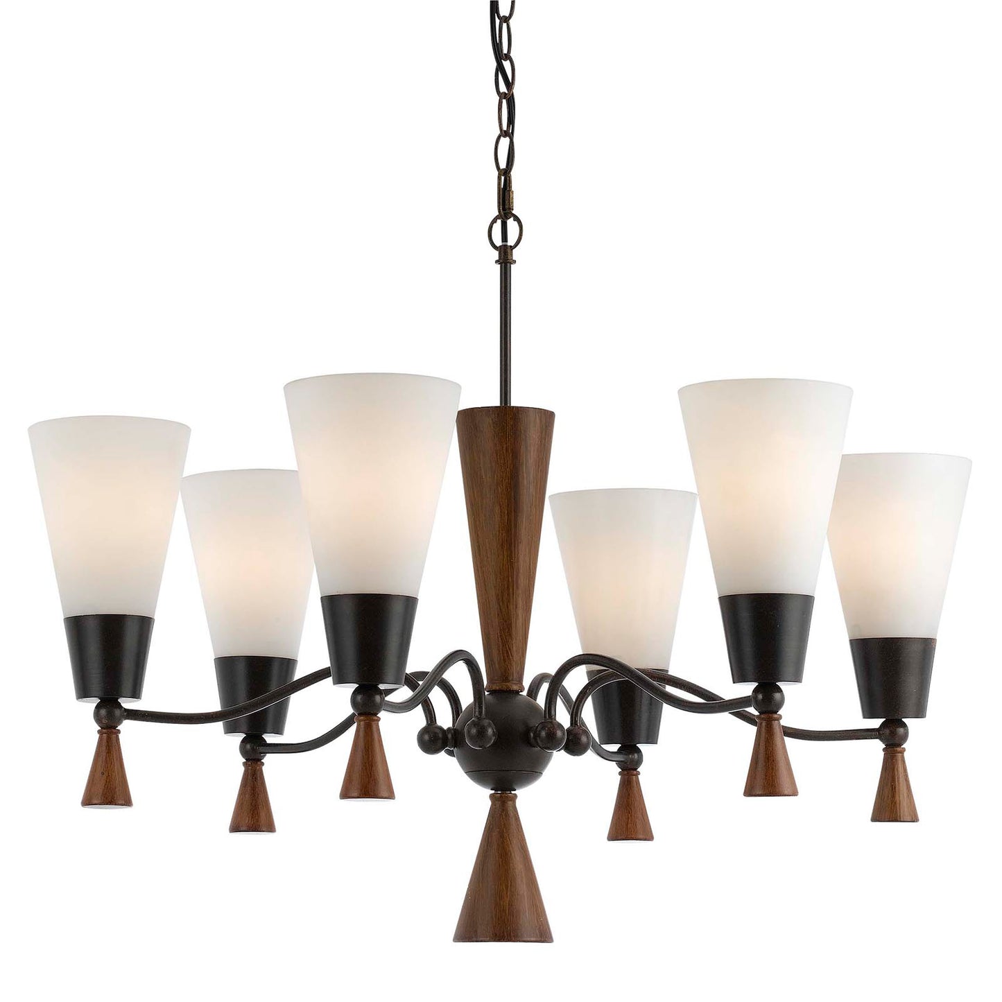 Frosted white Wood Verona - Chandelier