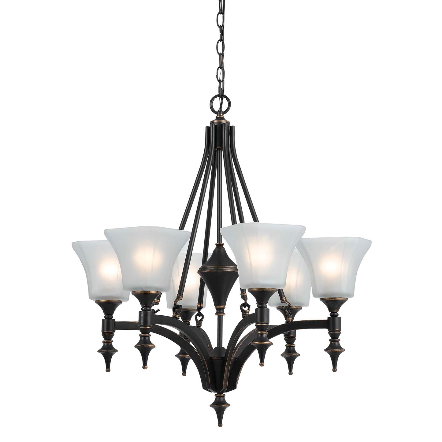 Dark bronze Metal Rockwood - Chandelier, FX-3541/6