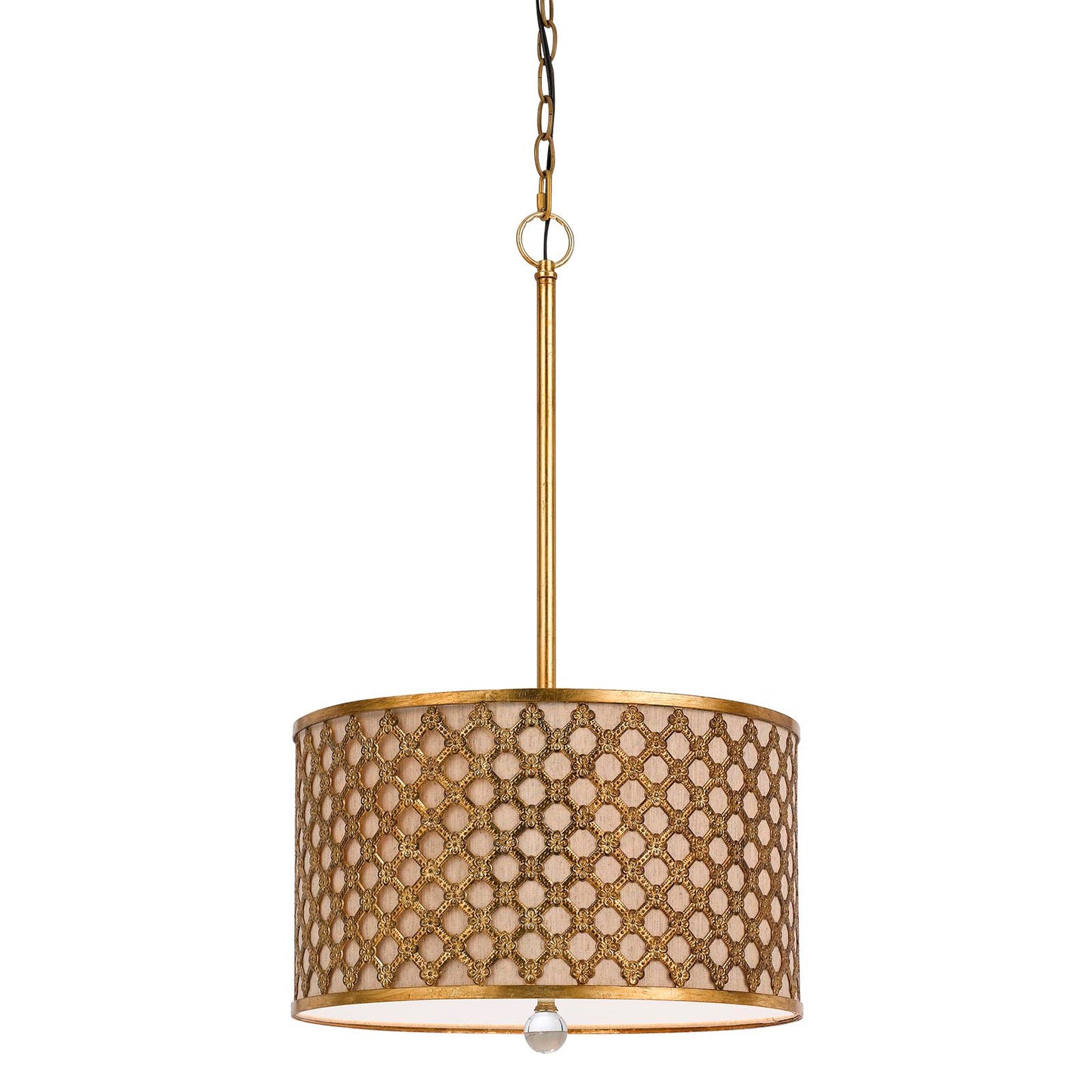 Gold Metal + fabric Fariview - Pendant