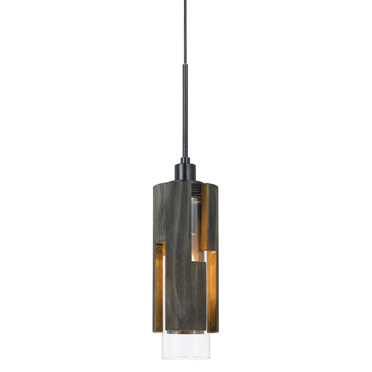 Wood/black Metal/wood Reggio - Chandelier, FX-3641-1