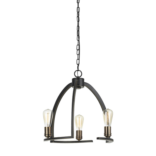 Dark bronze Metal Kinder - Chandelier, FX-3664-3