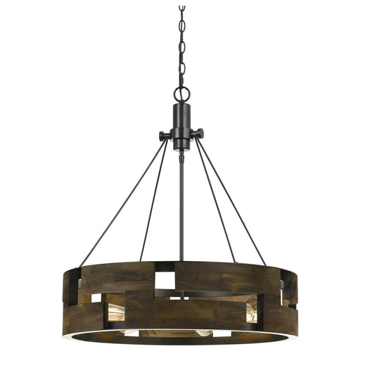 Smoky wood Metal/wood Bradford - Chandelier, FX-3670-6