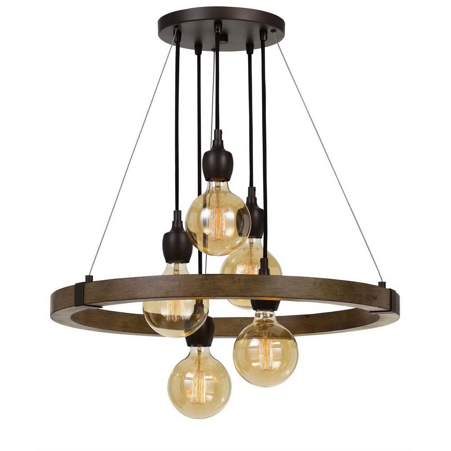 Pine/iron Metal/wood Martos - Chandelier