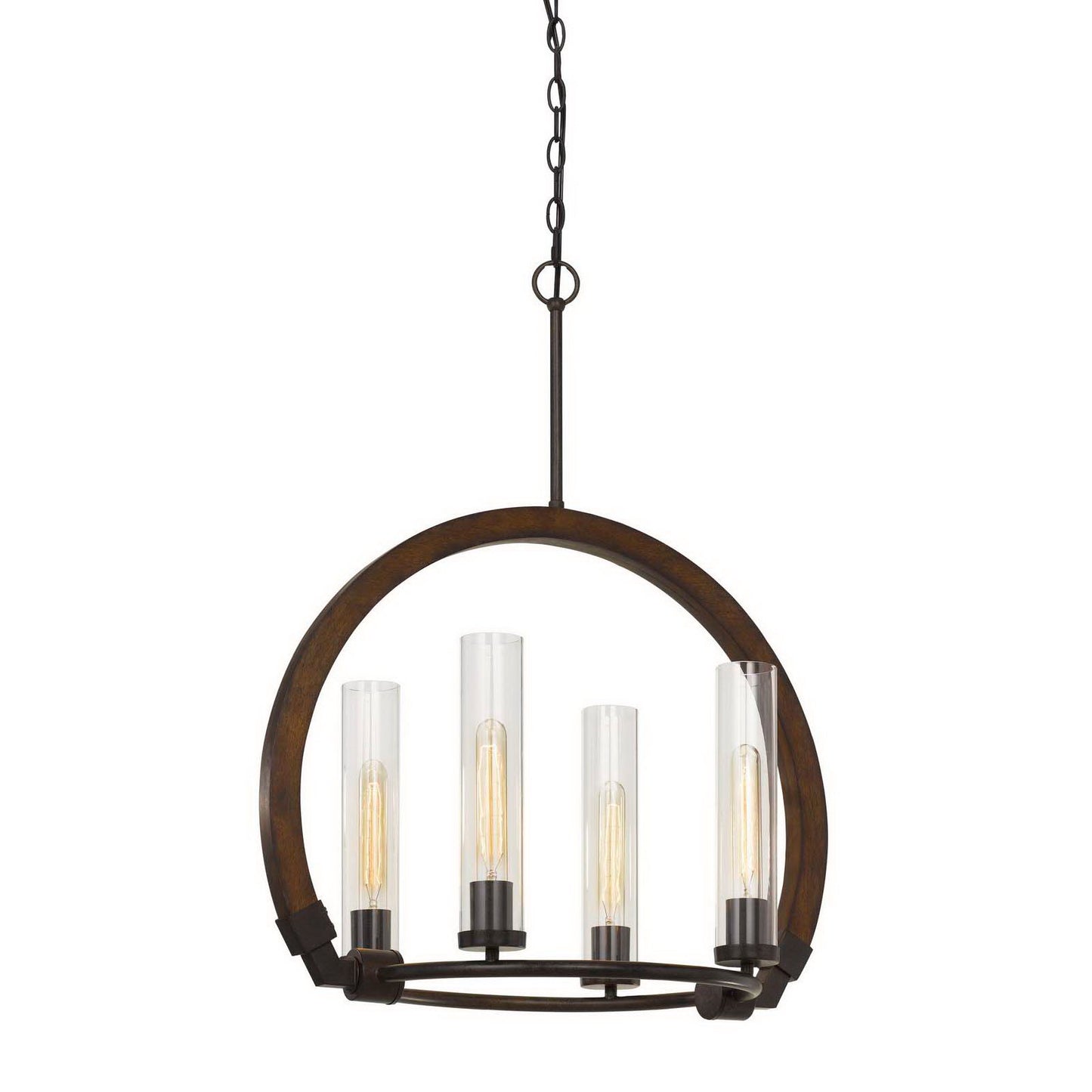 Oak/iron Metal/wood Sulmona - Chandelier, FX-3691-4