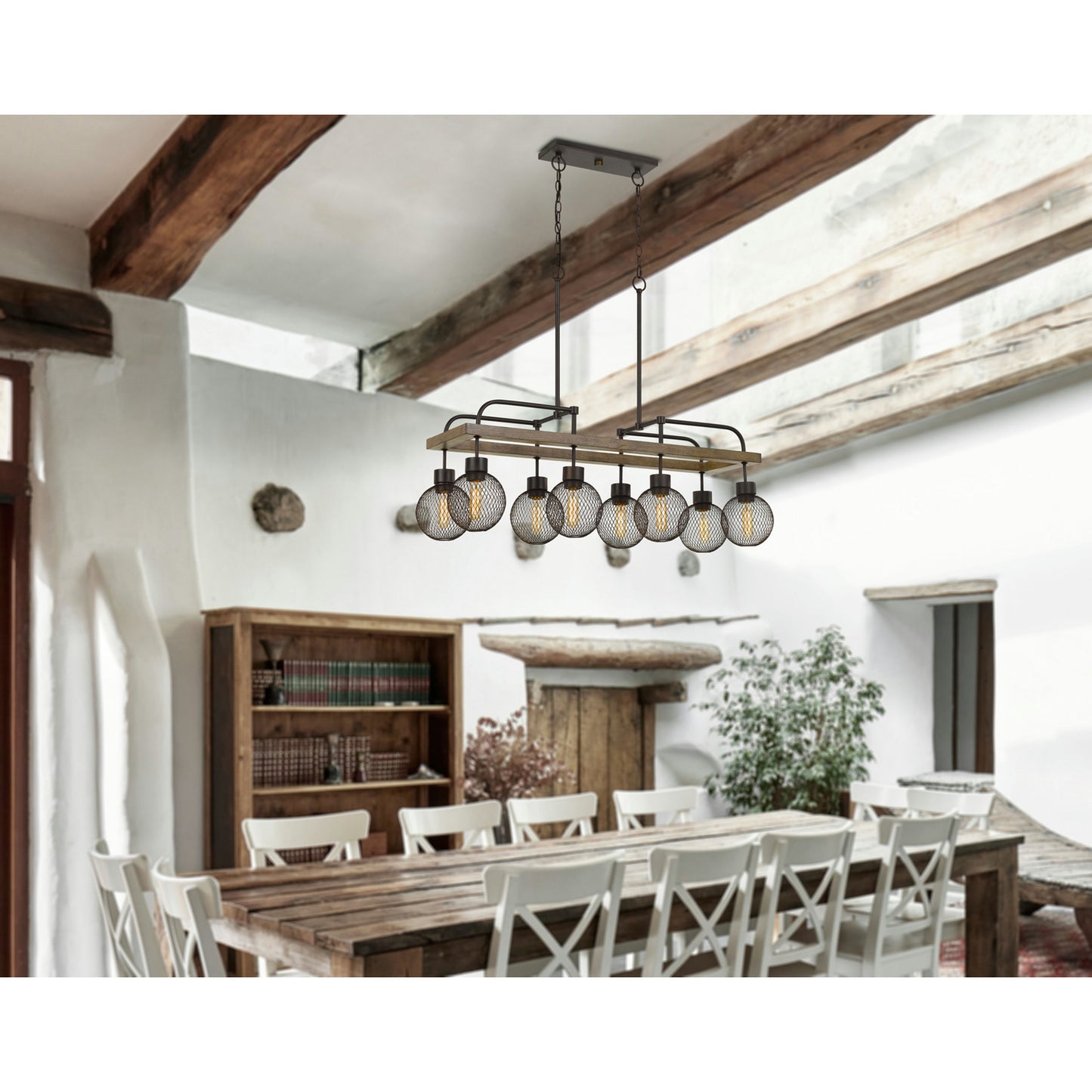 Pine/iron Metal/wood Forio - Chandelier