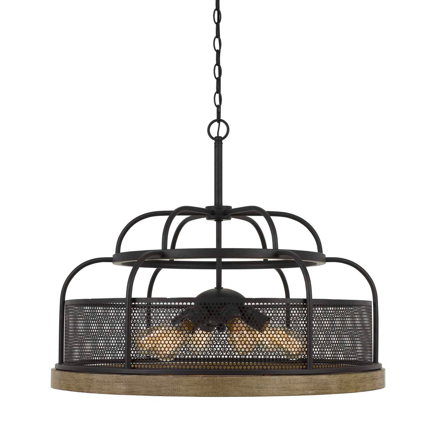 Iron/light oak Pine wood/metal Akaki - Chandelier, FX-3706-6