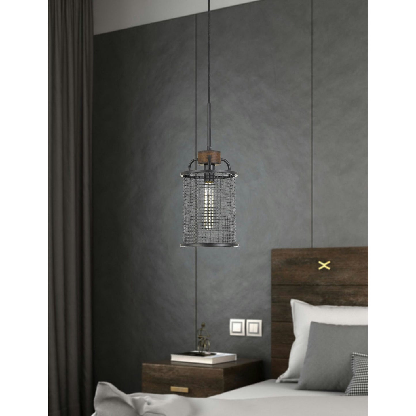 Bronze/wood Metal/ pine wood Aberdeen - Chandelier, FX-3720-1