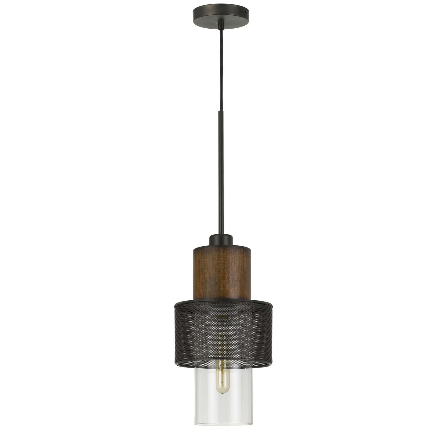 Wood/black Metal/glass/pine wood Mckee - Pendant