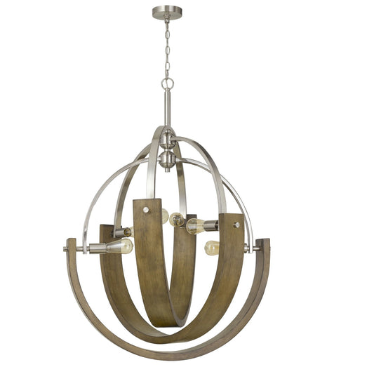 Brushed steel Metal Rauma - Chandelier, FX-3741-6