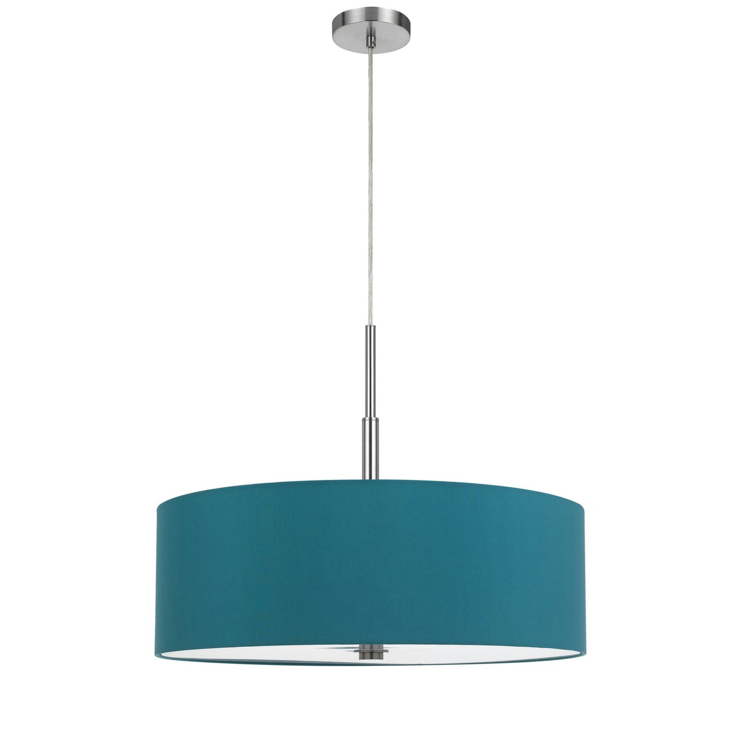 Aqua blue Metal, fabric Lonoke - Chandelier, pendant