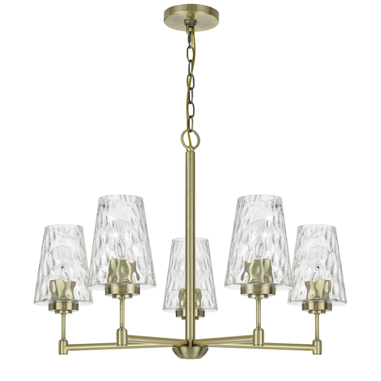 Antique brass Metal/glass Crestwood - Chandelier