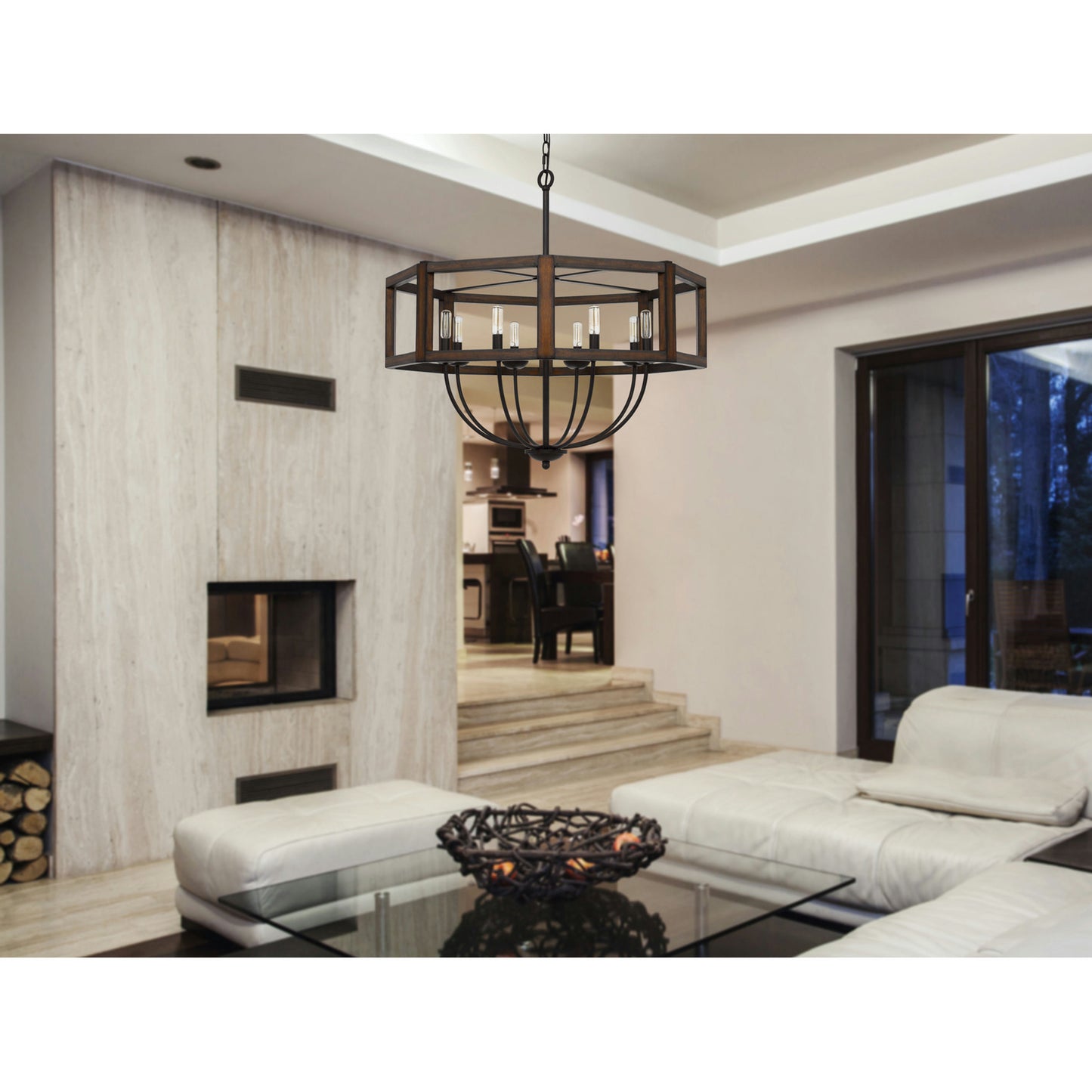 Oak Dark bronze Renton - Chandelier, FX-3761-8