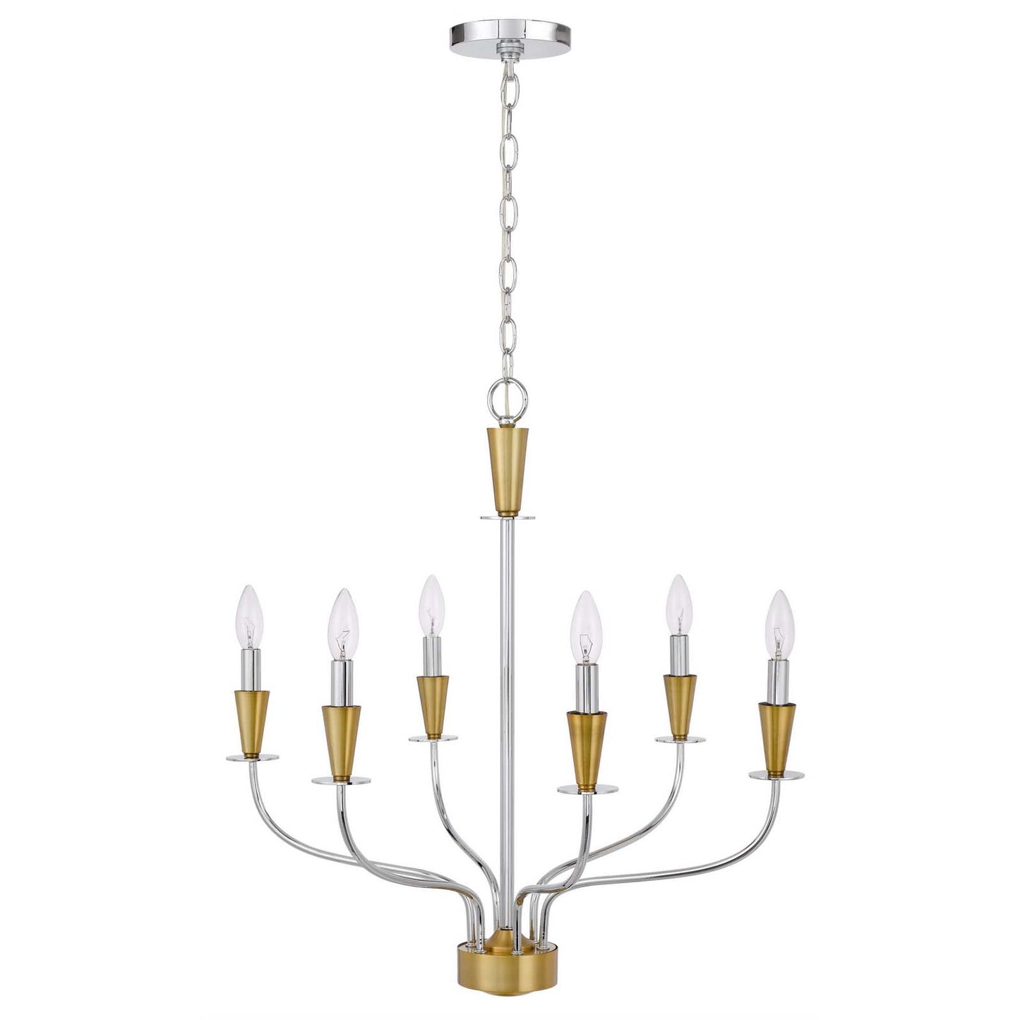 Chrome/ satin brass Chrome Weston - Chandelier