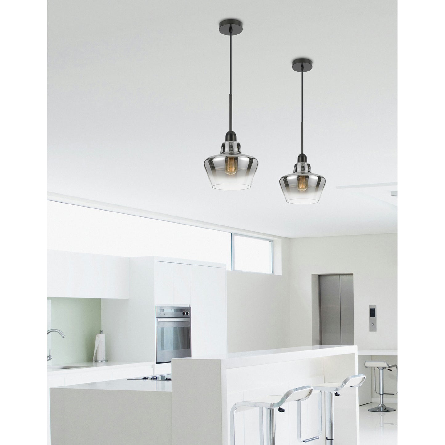 Matte black Glass Brockton - Pendant