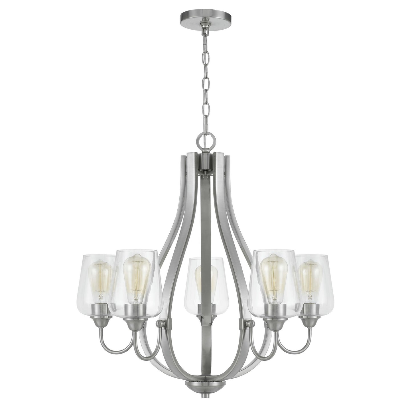 Brushed steel Metal Newport - Chandelier