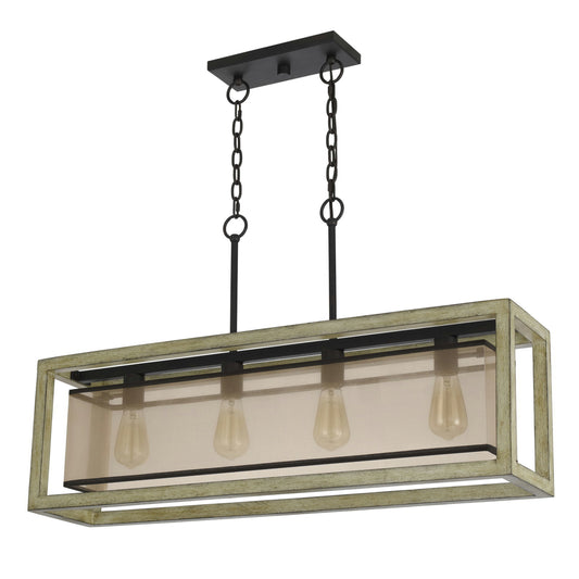 Distressed oak Metal Palencia - Chandelier, FX-3781-4H