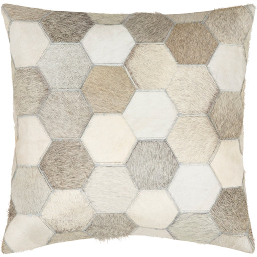 Surya Fayet Pillow Shell With Down Insert 18"H X 18"W