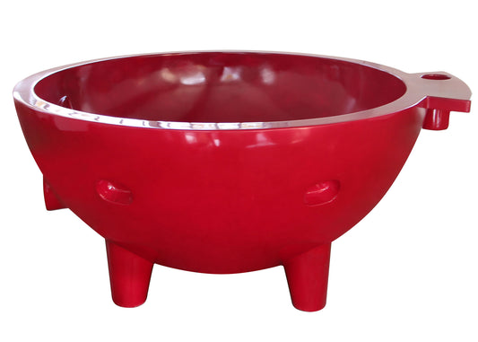 ALFI brand Red FireHotTub The Round Fire Burning Portable Outdoor Hot Bath Tub