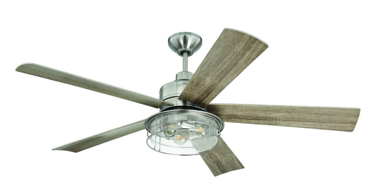 56" Garrick Ceiling Fan in Brushed Polished Nickel