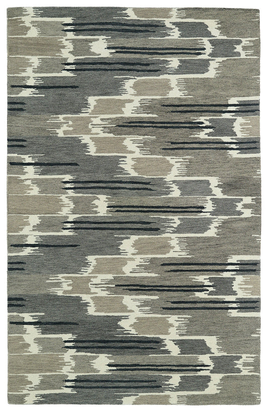 Kaleen Global Inspiration Collection Gray Charcoal Area Rug 9' x 12'