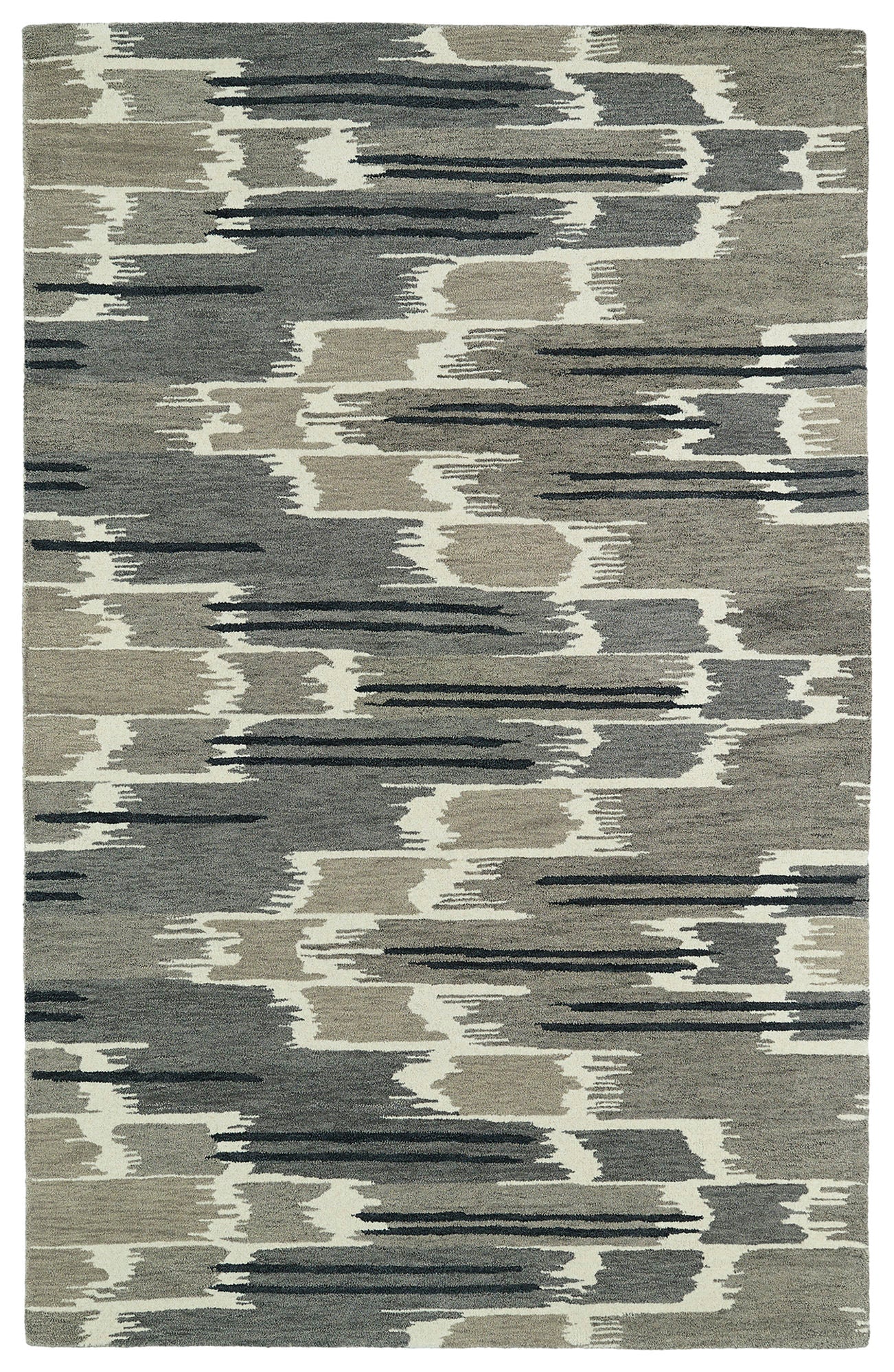 Kaleen Global Inspiration Collection Gray Charcoal Runner 2'6" x 8'
