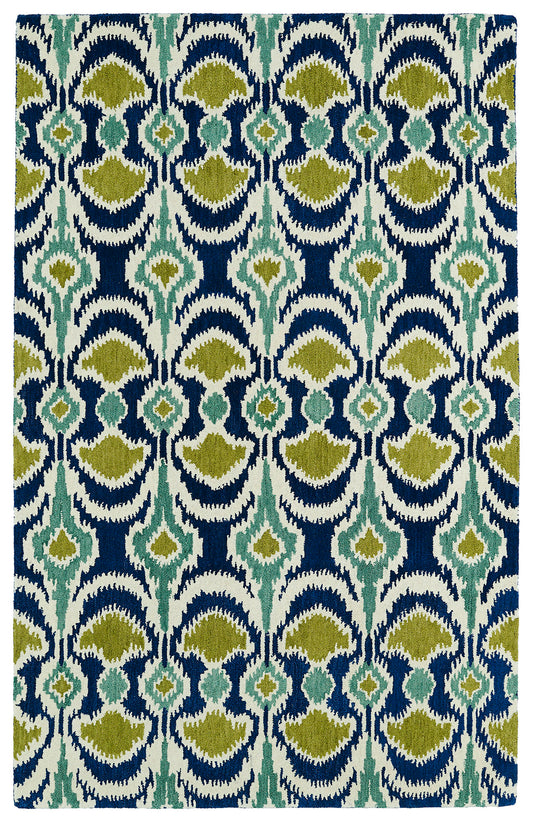 Kaleen Global Inspiration Collection Blue Navy Area Rug 5' x 7'9"