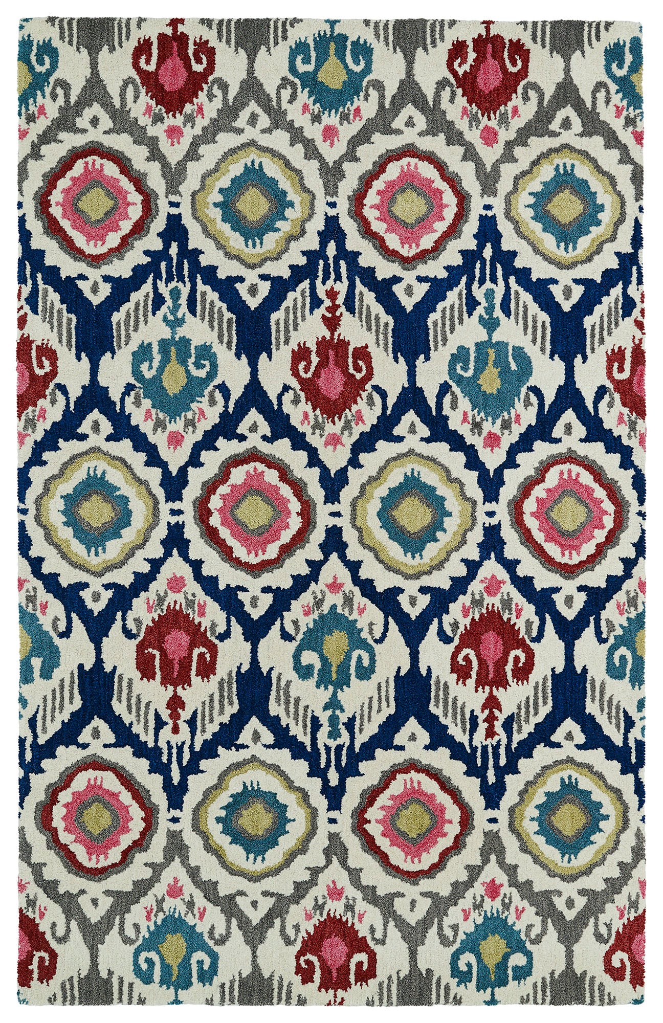 Kaleen Global Inspiration Collection Ivory Gray Throw Rug 2' x 3'