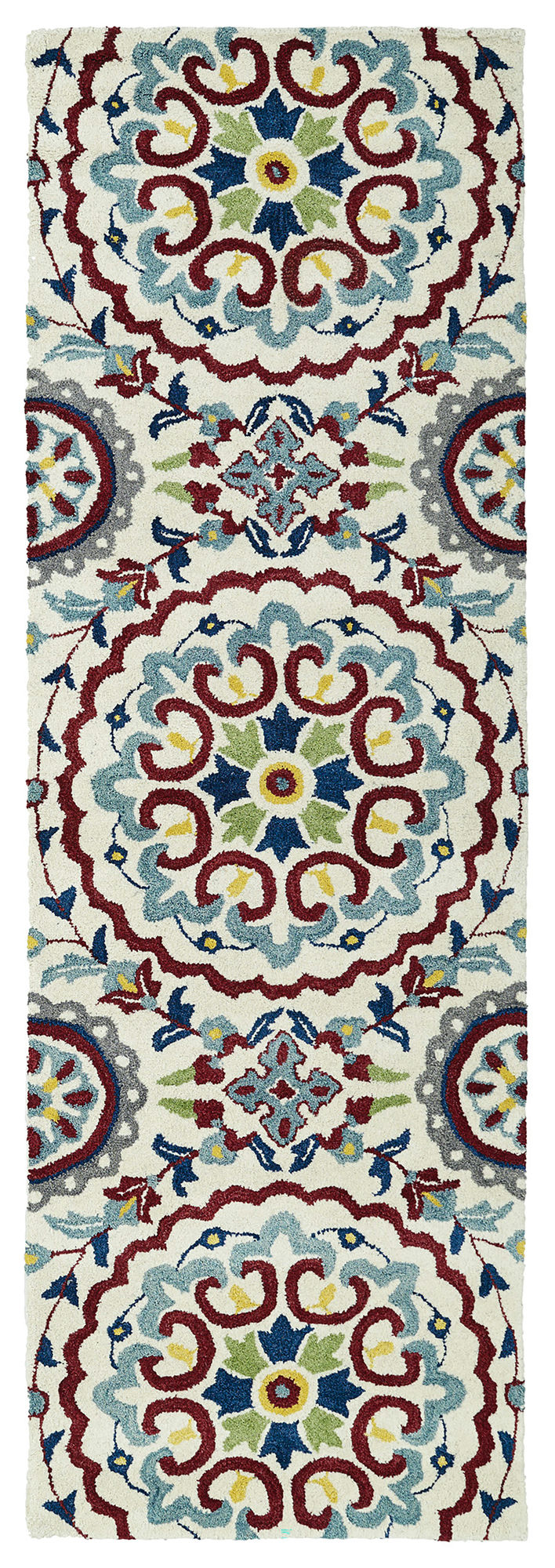 Kaleen Global Inspiration Collection Light Ivory Throw Rug 2' x 3'