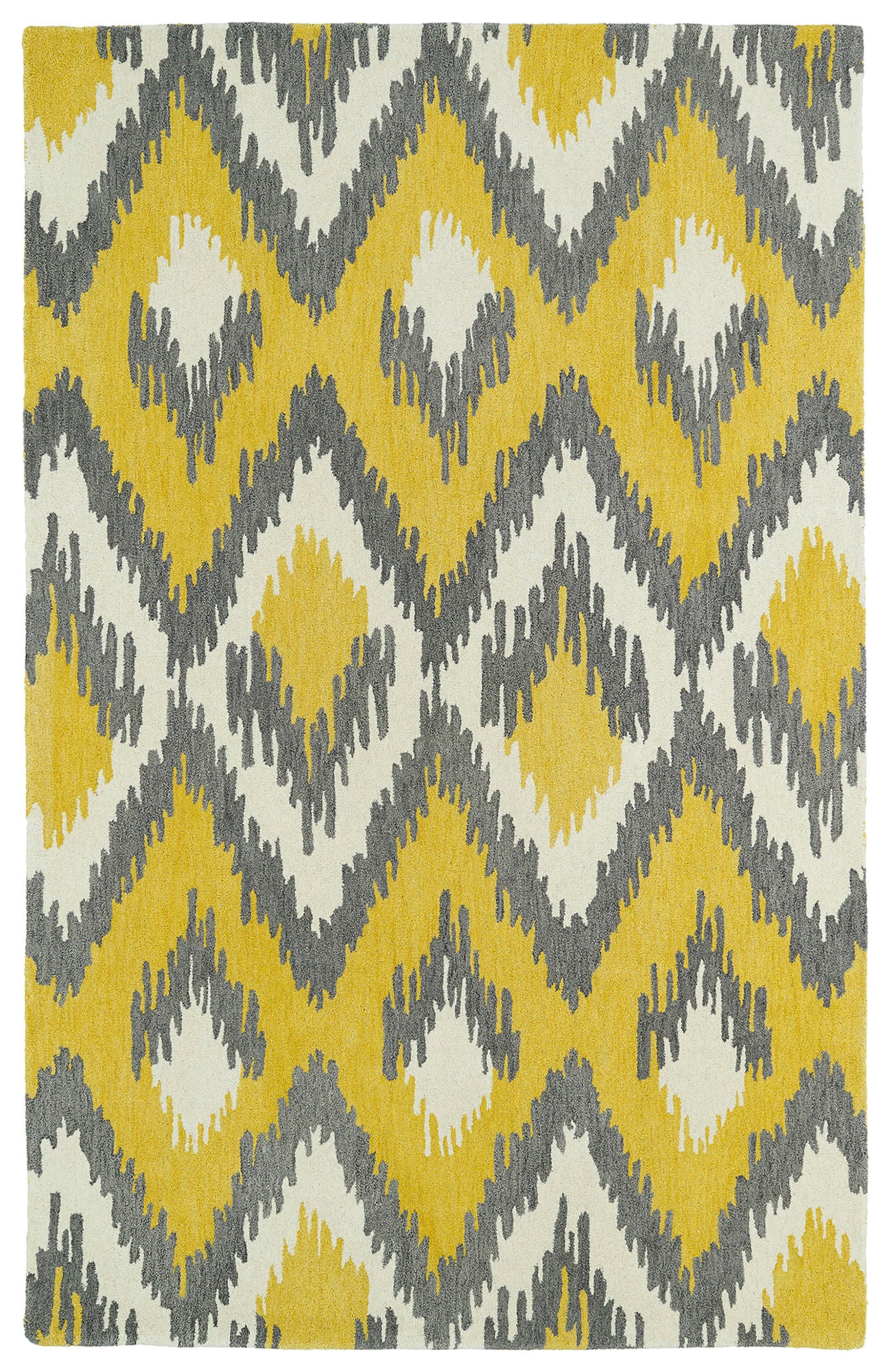 Kaleen Global Inspiration Collection Bright Yellow Area Rug 9' x 12'
