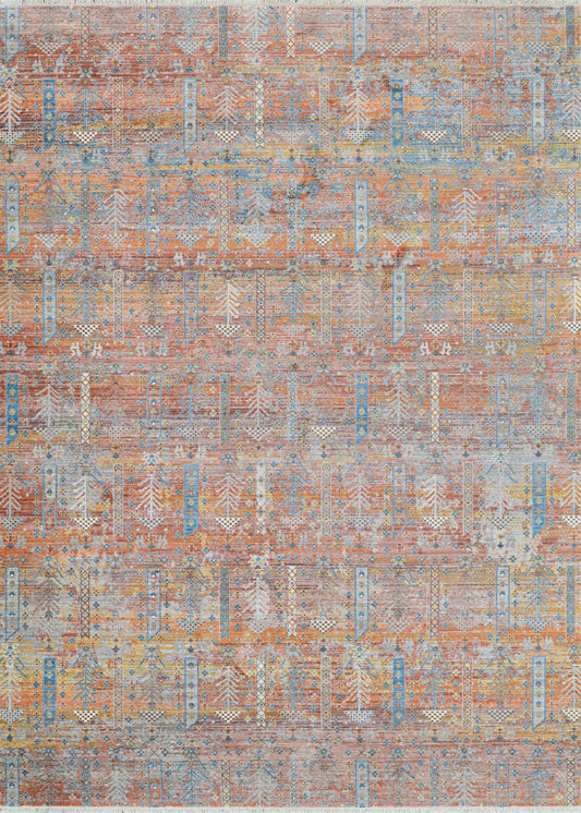 Couristan Halli Baktiari Brick-Honey-Multi Runner Rug 2'6"x 8'