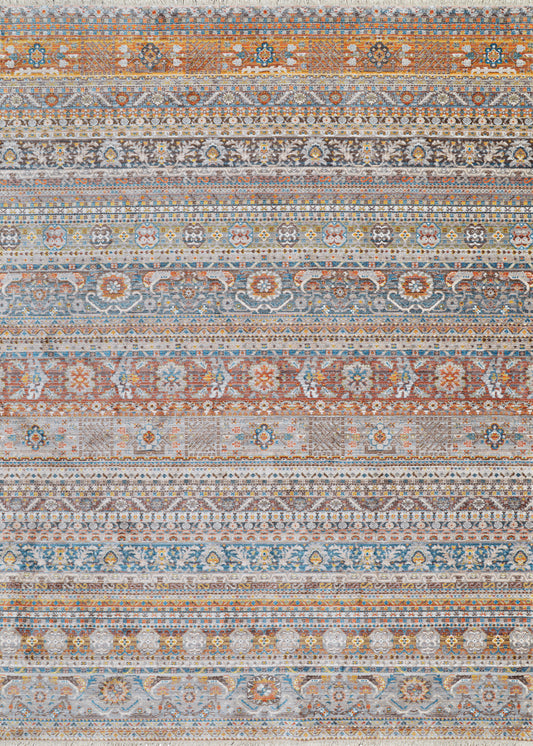 Couristan Halli Bokhara Stone-Brick-Multi Rug 8' x 10'