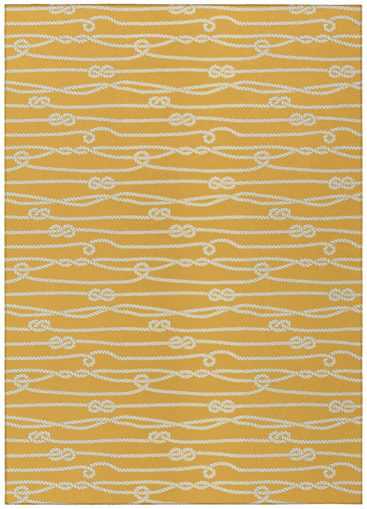 Indoor/Outdoor Harbor HA7 Gold Washable 5' x 7'6" Rug