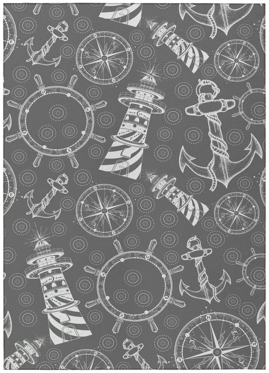 Indoor/Outdoor Harbor HA9 Grey Washable 10' x 14' Rug